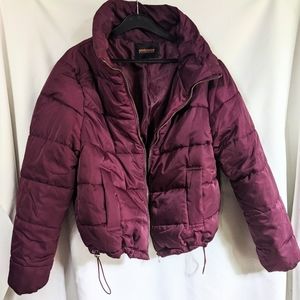 Ambiance Drawstring Puffer in Plum Color